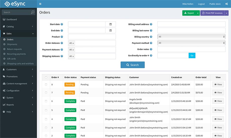 Order Shipment Management