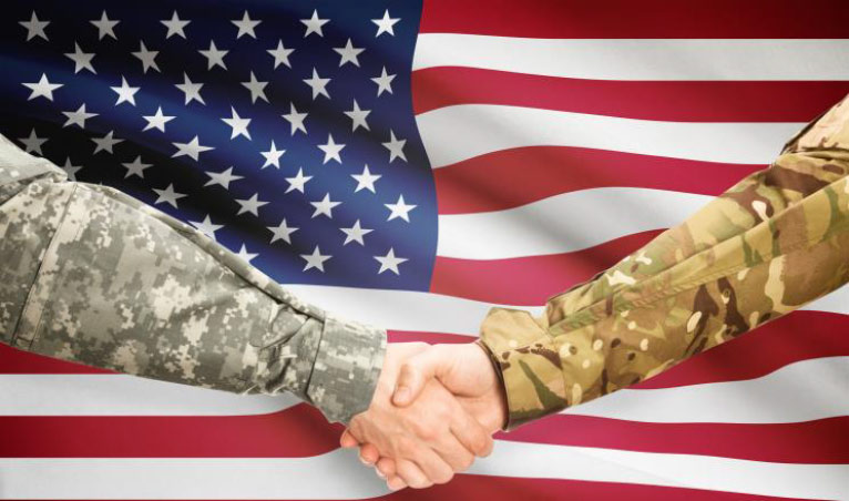 graphic of american armed forces security handshake